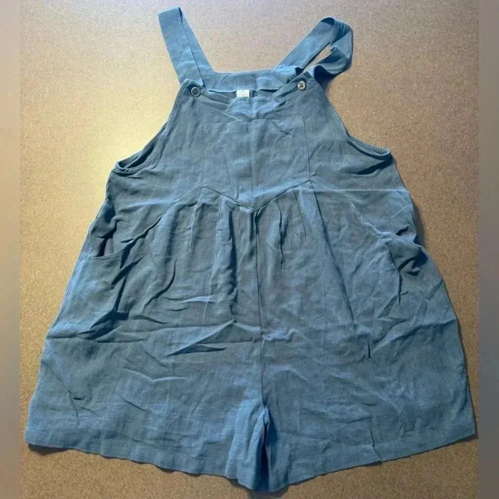 Anrabess Romper | Size Small | Blue | 30% linen Blend